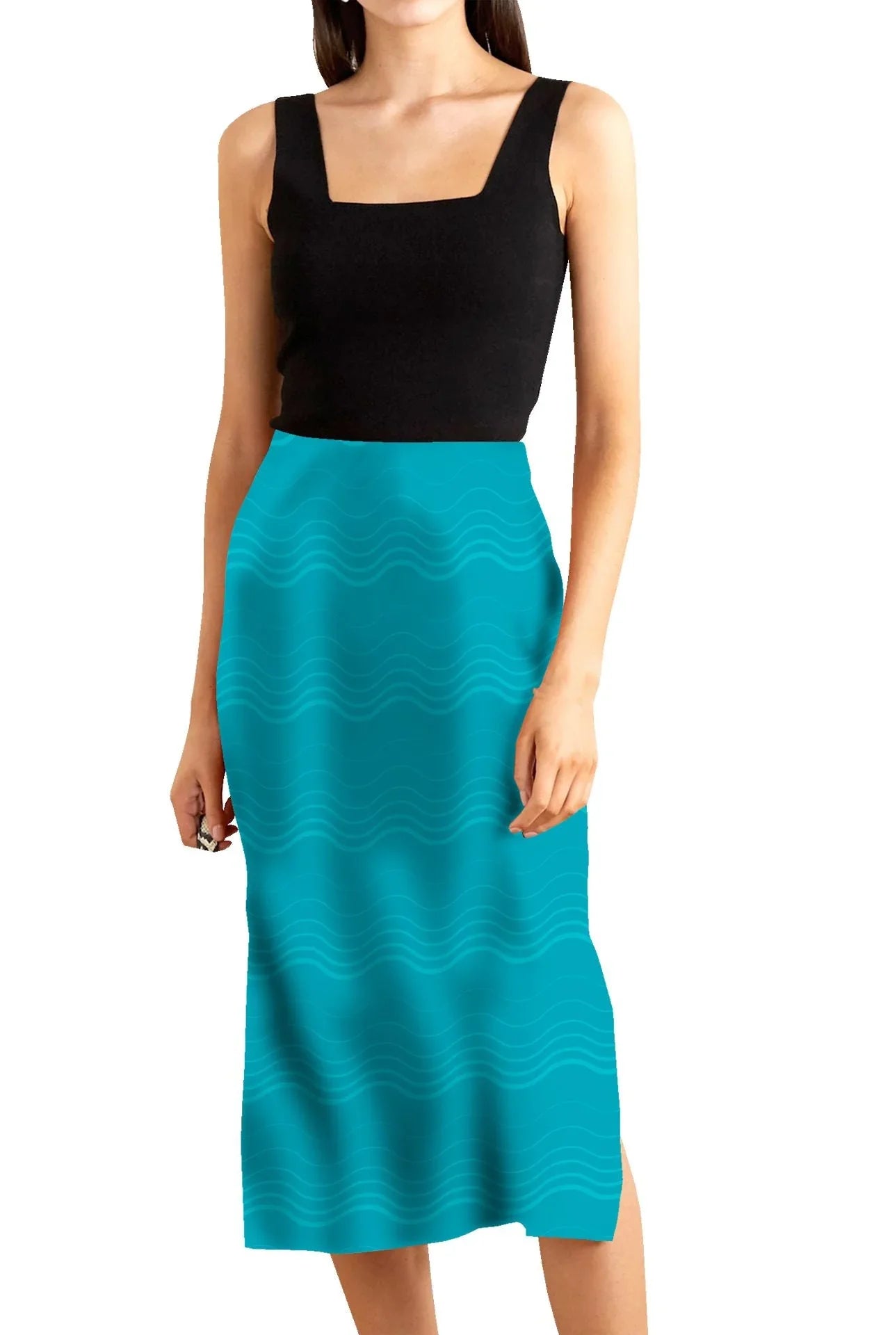 Designer Knee Length Skirts Women | Midi Pencil Skirt