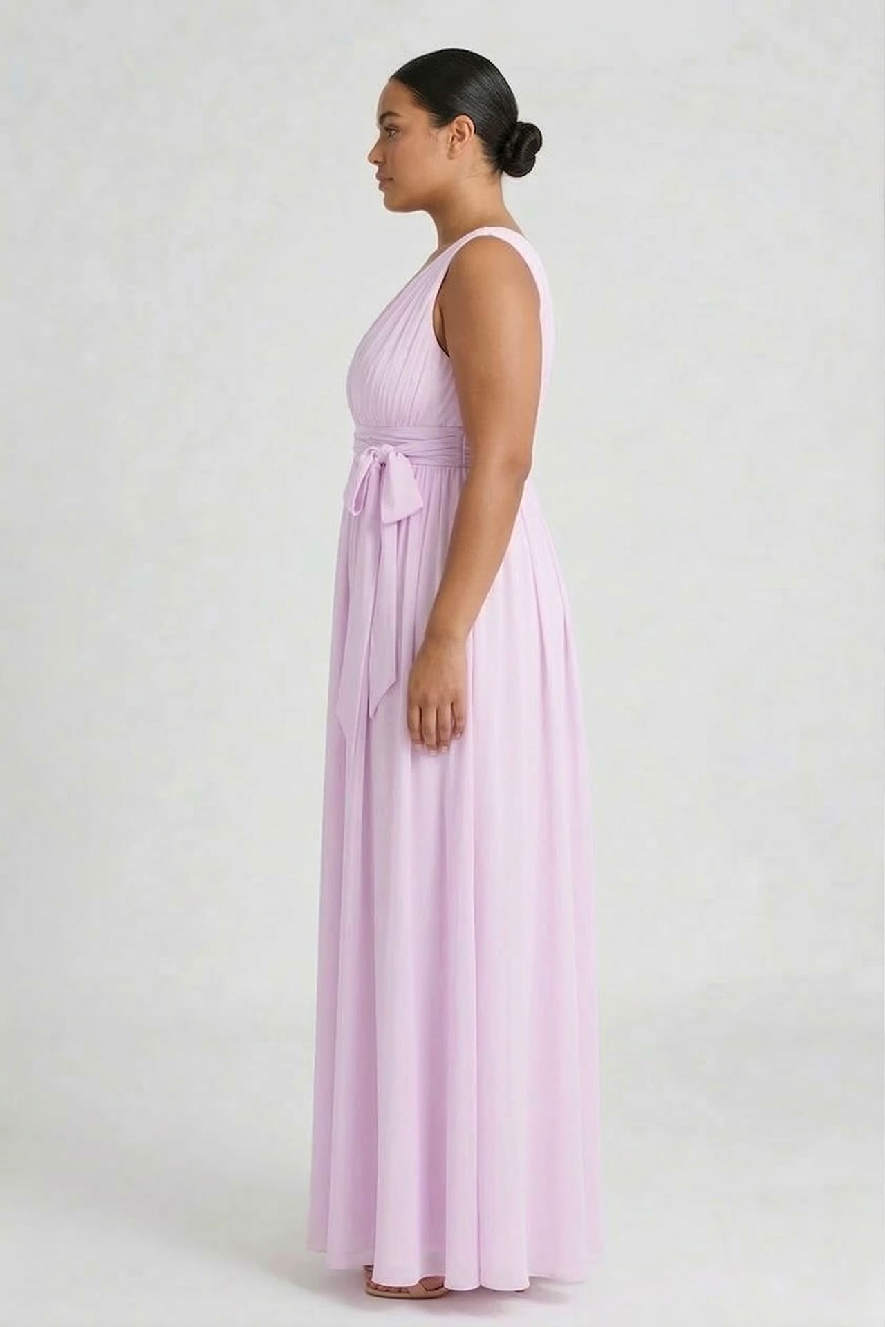 petite purple bridesmaid dresses Frosted Lilac Dress V-Neck Maxi Color:Custom Made Pair this stylish junior BOSSBDAY Celebrations by Sydney's Closet