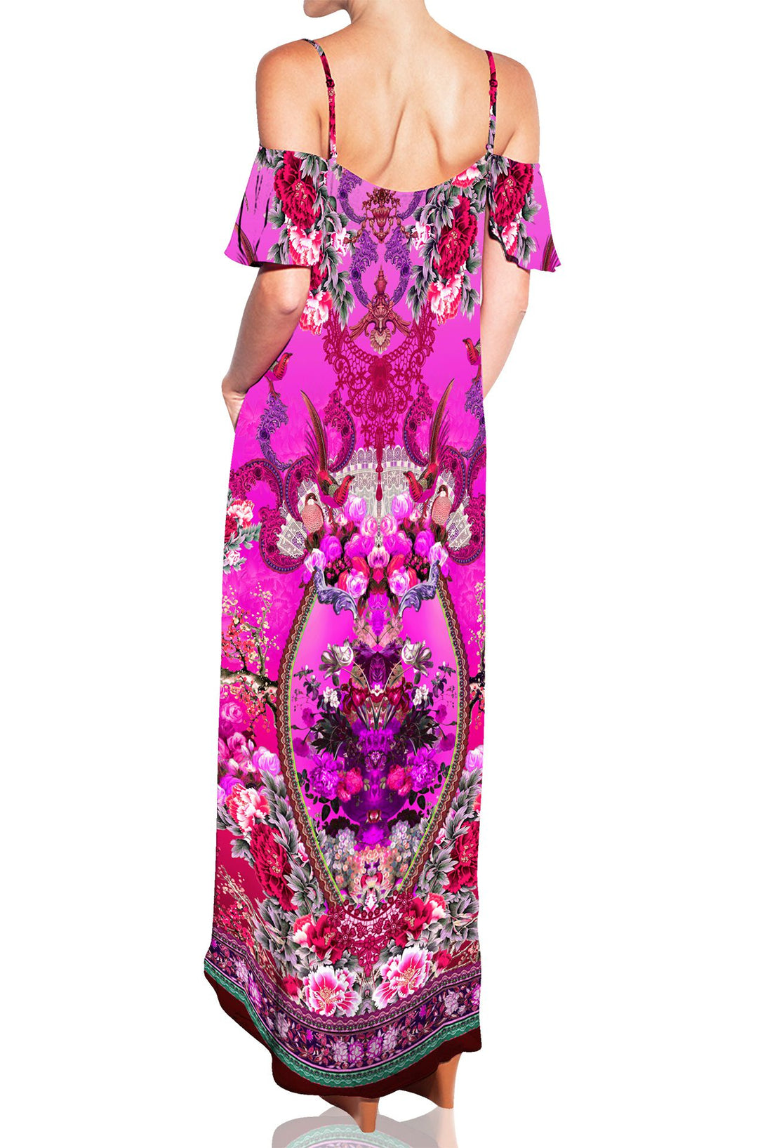  long dress pink colour, plus size maxi dresses, Shahida Parides, long summer dresses, summer maxi dress,
