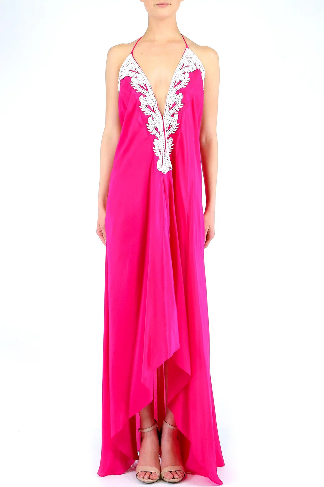 sachin and babi light blue dress Merida Pink Floral Embroidered Maxi Dress – Frock and Frill