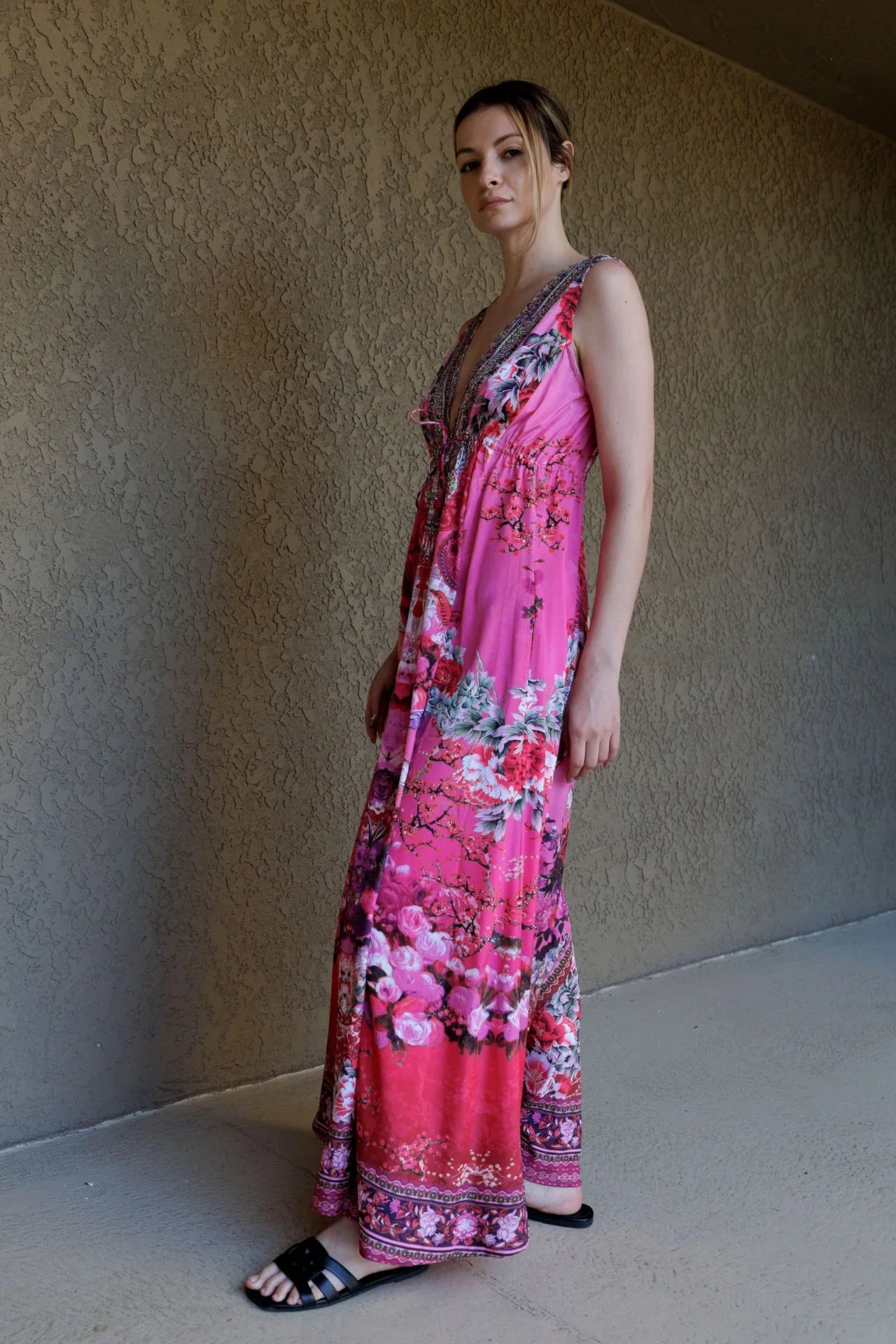 Designer Maxi Dress for Women | Plunging V Neckline