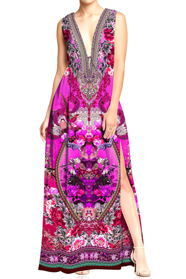  maxi dress hot pink, formal dresses for women, plus size maxi dresses,