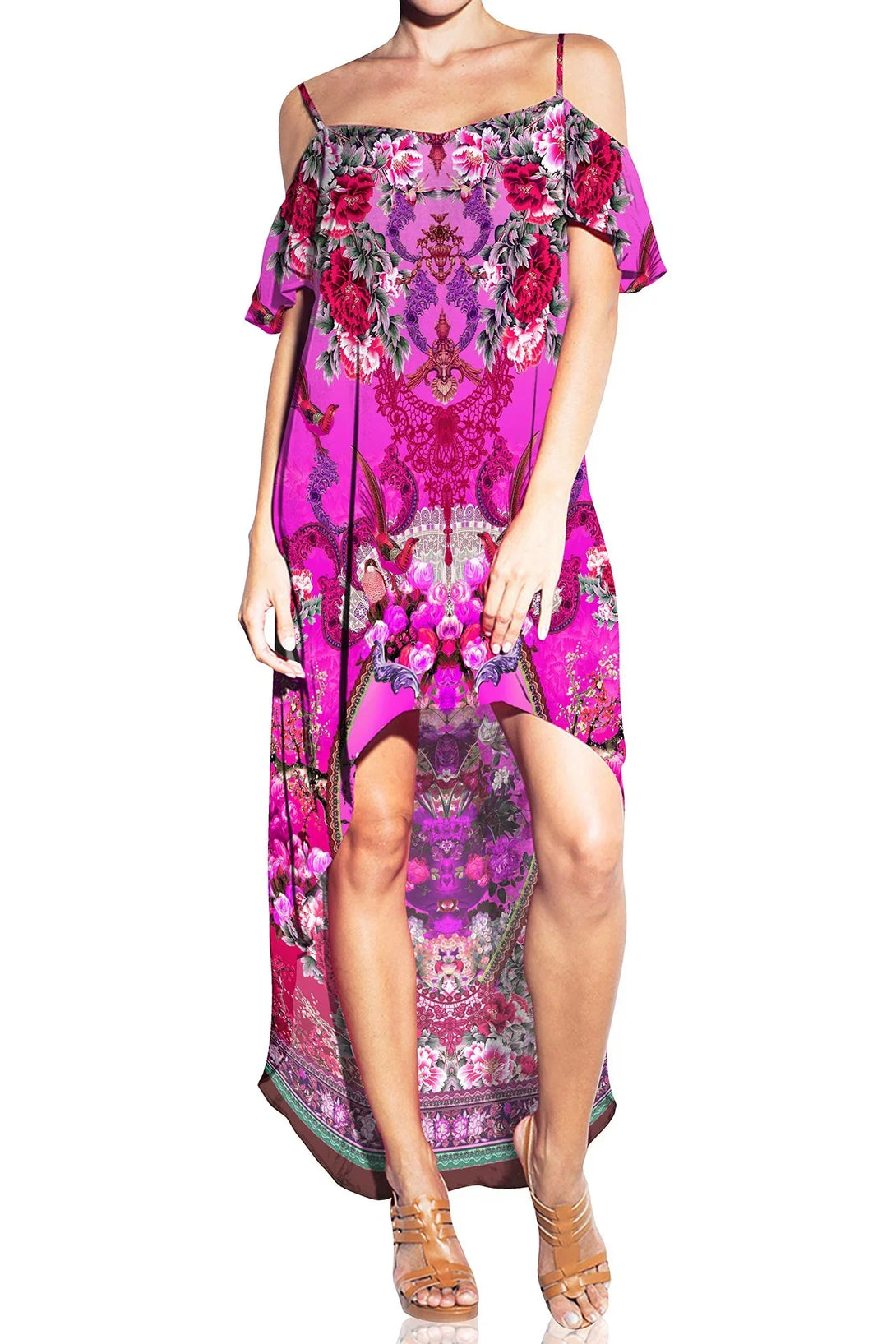 Designer Long Flowy Dresses | Asymmetrical Hem Dress | Shahida Parides Small-Medium Designer Long Flowy Dresses | Asymmetrical Hem Dress | Shahida Parides Small-Medium