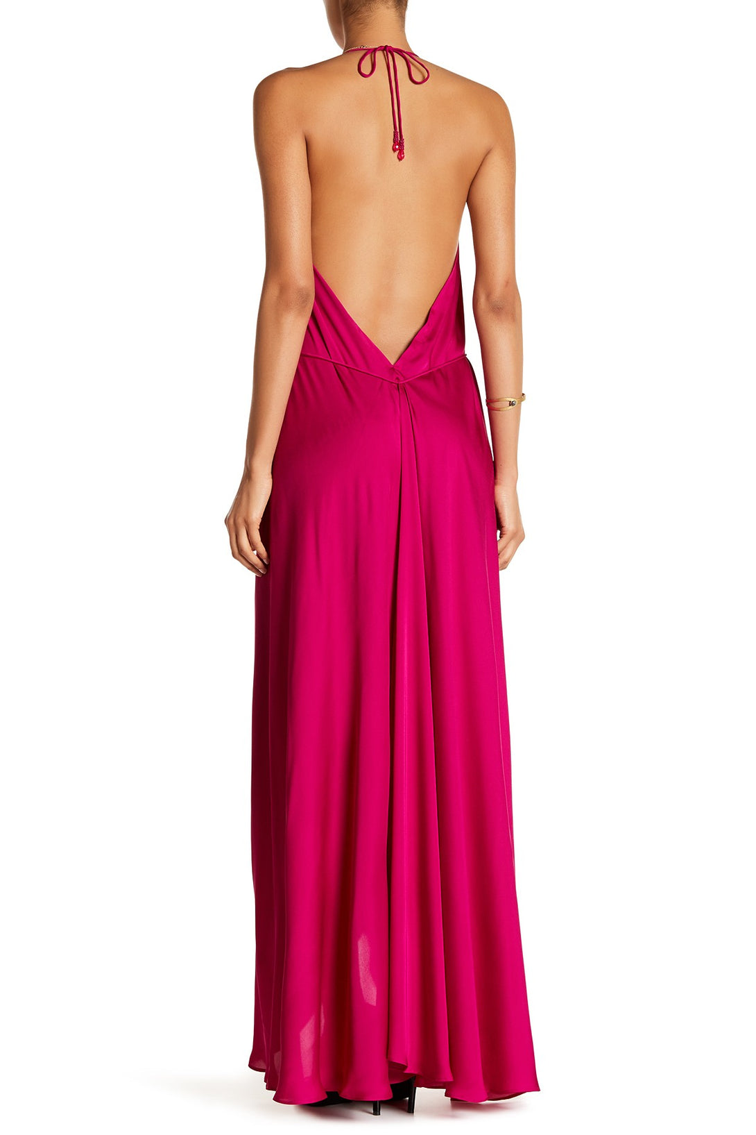  hot pink color dress, Shahida Parides, beach maxi dress, long summer dresses, backless maxi dress,