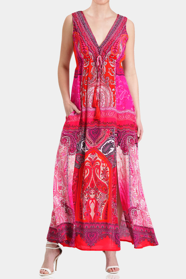  long dress pink colour, plus size maxi dresses, Shahida Parides, long summer dresses, summer maxi dress,