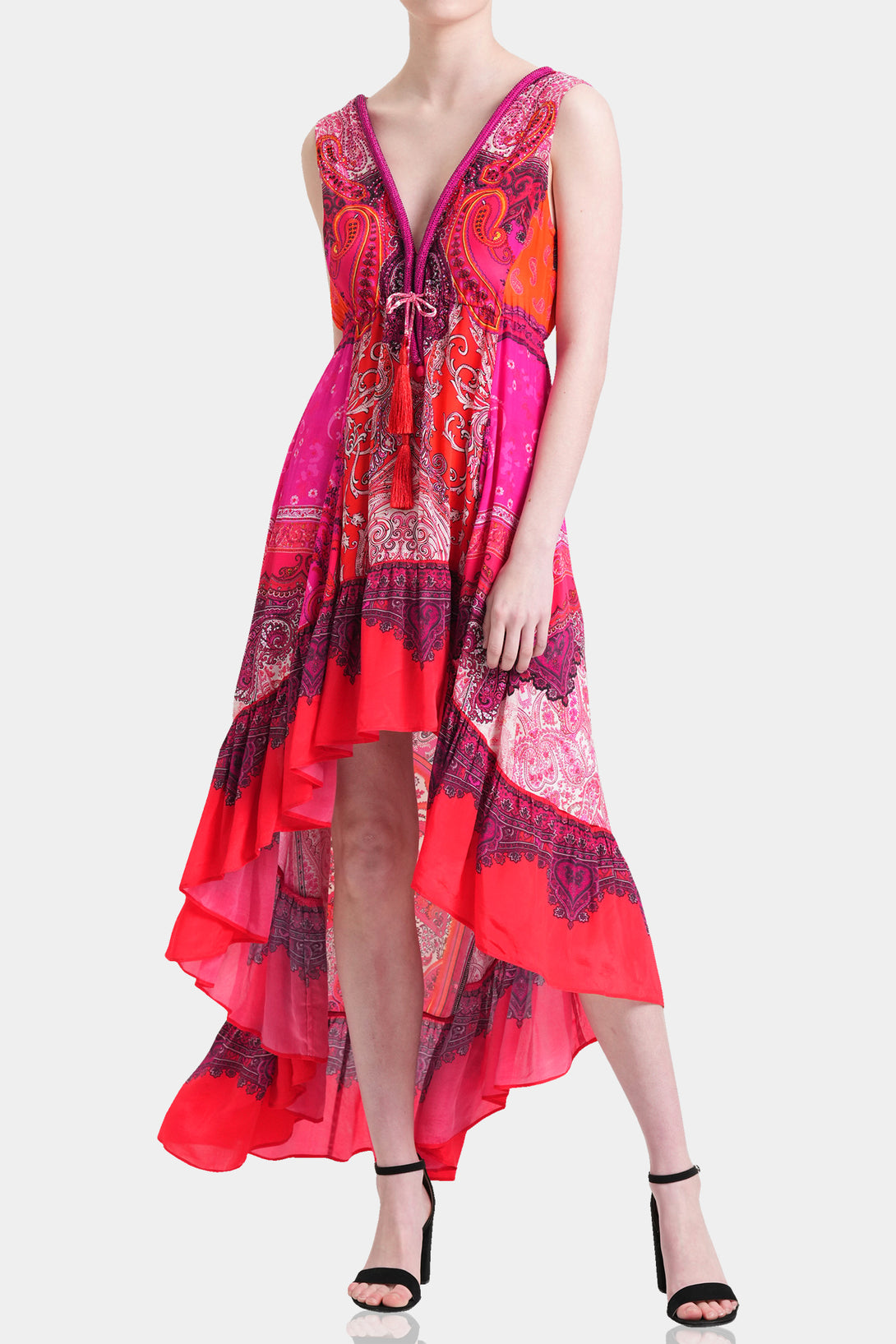  maxi hot pink dress, Shahida Parides, long dresses for women, flowy maxi dress, Shahida Parides,