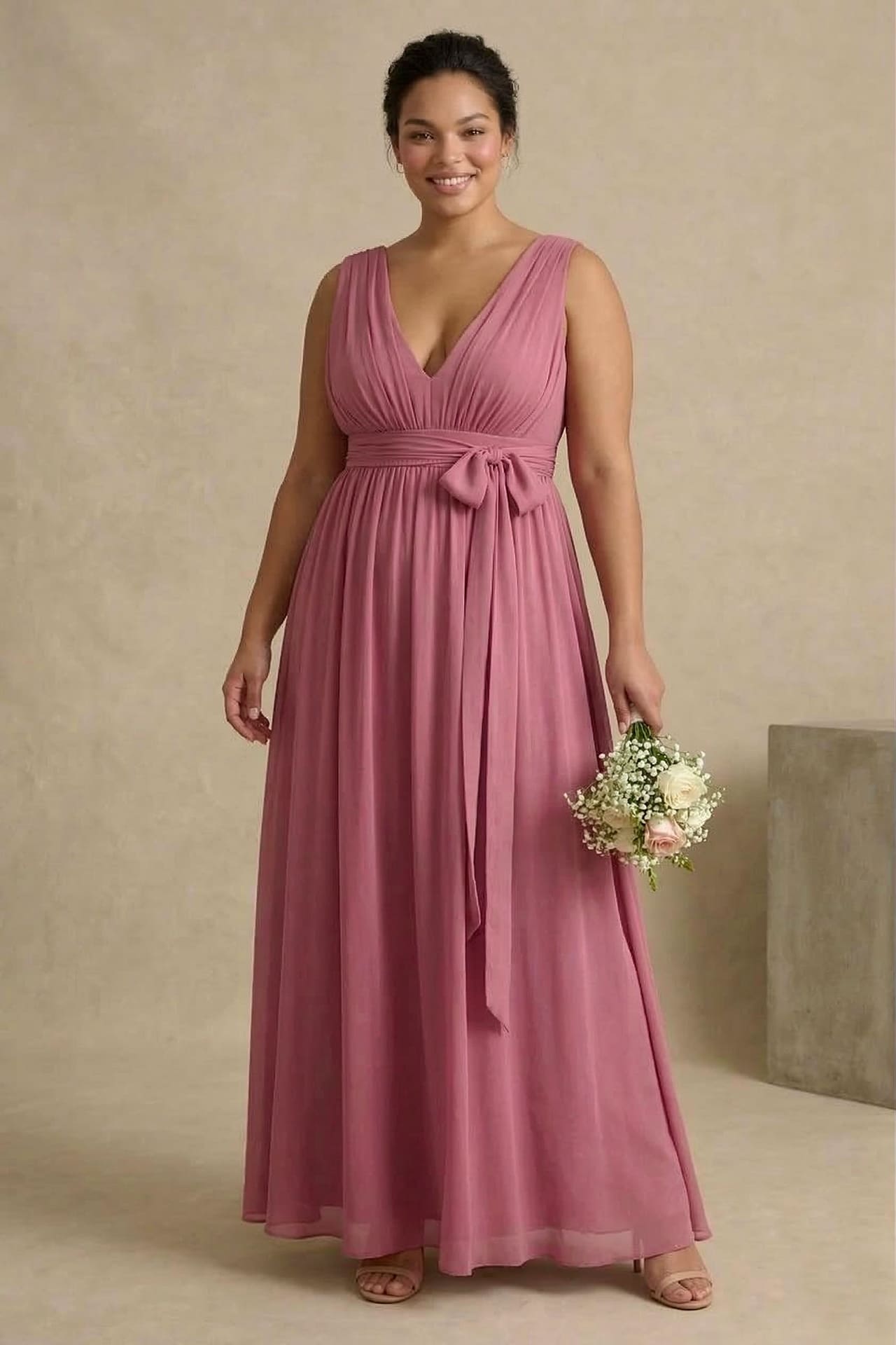 Mulberry Bridesmaid Dress V-Neck Formal Maxi | Shahida  Shahida Parides