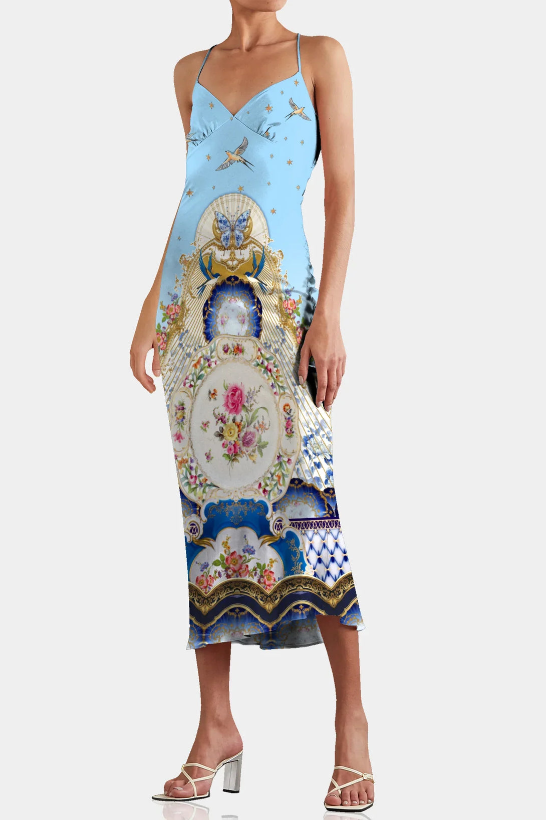 S Romantic Blue Sundress For Women