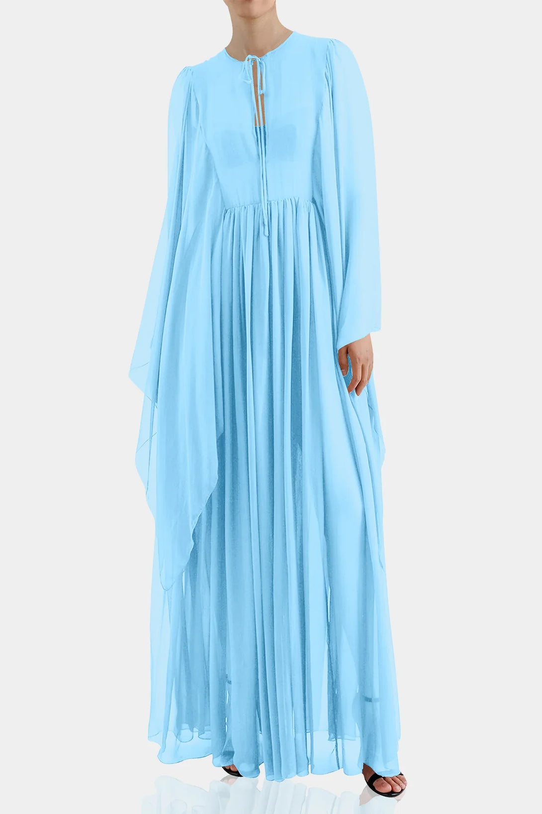 S Light Blue Flowy Maxi Dress S Light Blue Flowy Maxi Dress