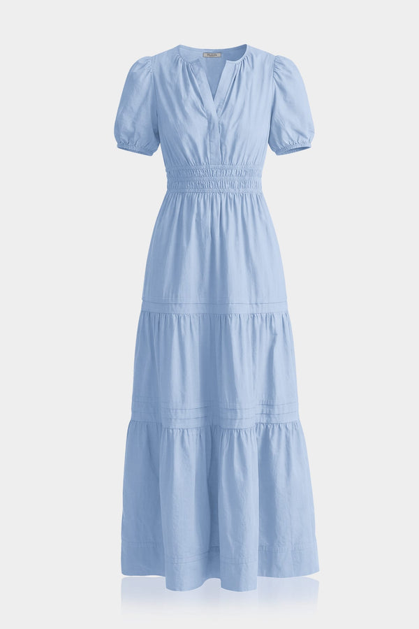 Powder Blue Cotton Maxi Dress