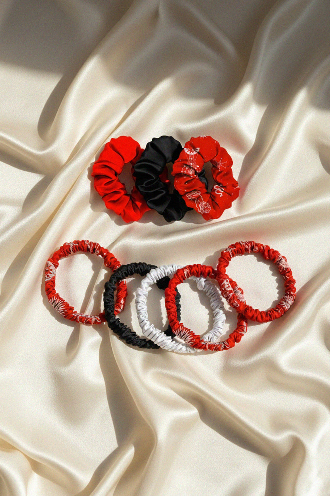 premium holiday set, shahida prarides, luxury scrunchie box, festive hair accessories, cute holiday gift, designer scrunchie set