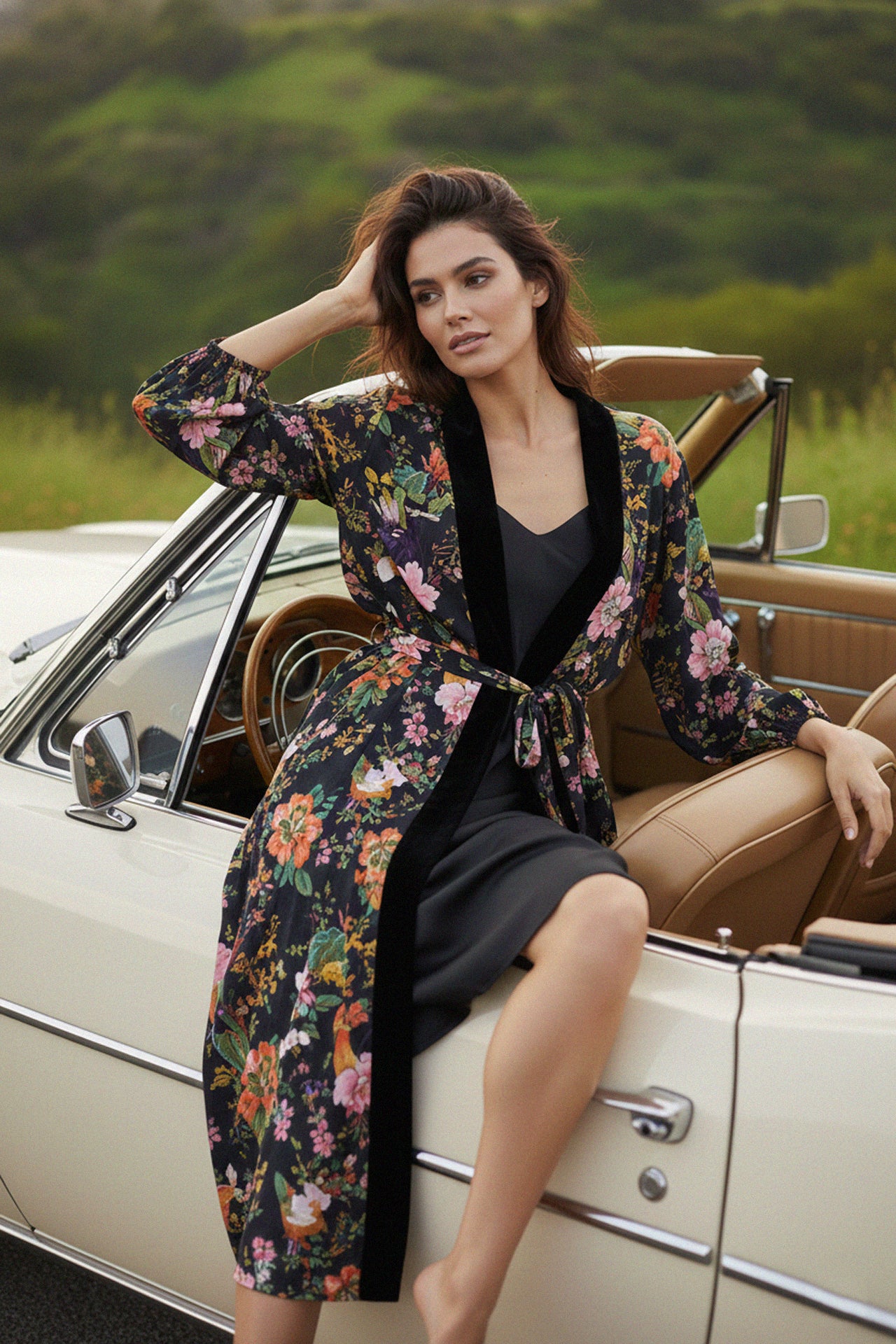 Designer Womens Long Kimono | Silk Kimono For Women | Kyle X Shahida ...