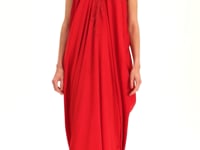 Shahida Parides long red kaftan style maxi dress