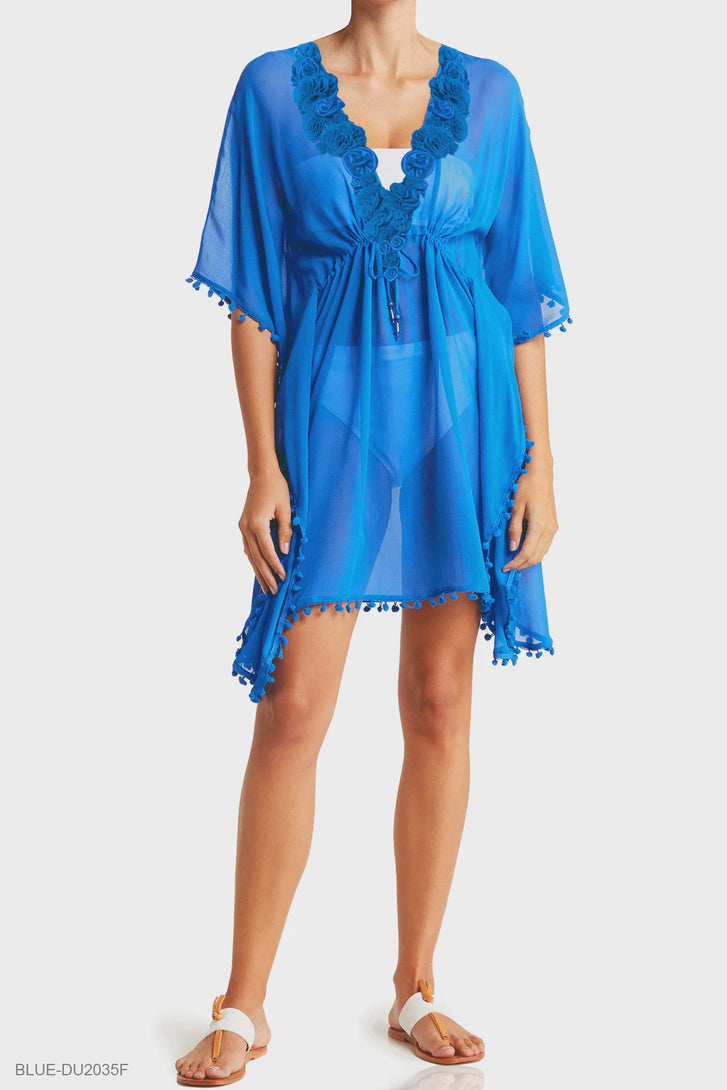 "blue swim cover up" "plus size cover up dress" "Shahida Parides" "sheer swimsuit cover up"