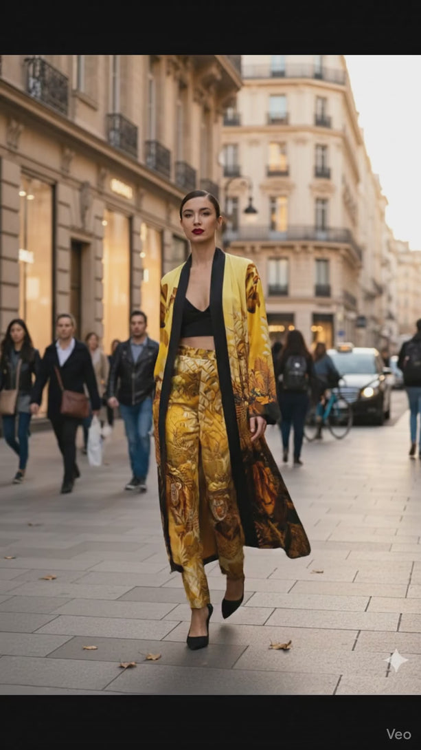 dark yellow pants, mustard straight pants, shahida parides, designer womens trousers, luxury womenswear, kyle x shahida