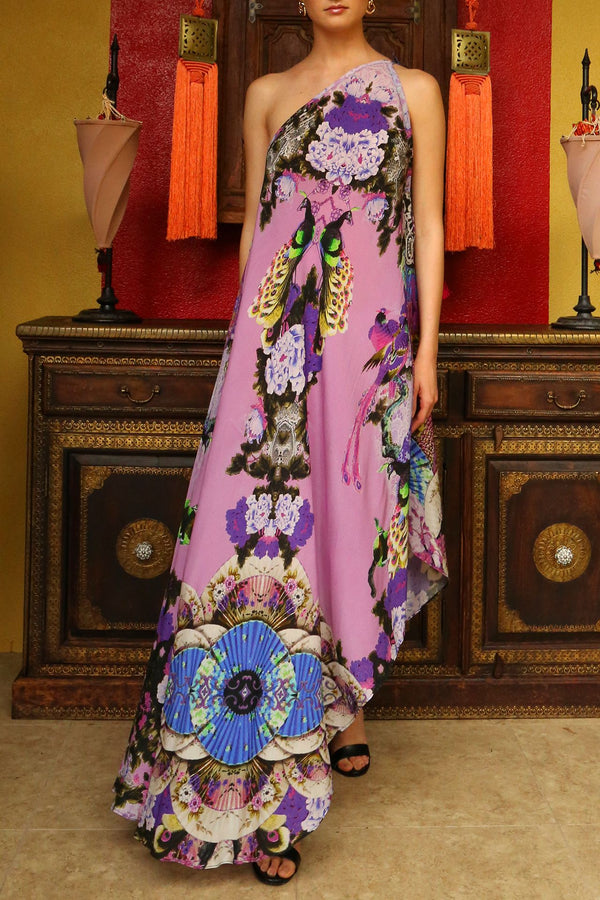 ,  dark purple dress, long silk dress, Shahida Parides, halter maxi dress, long flowy dresses,