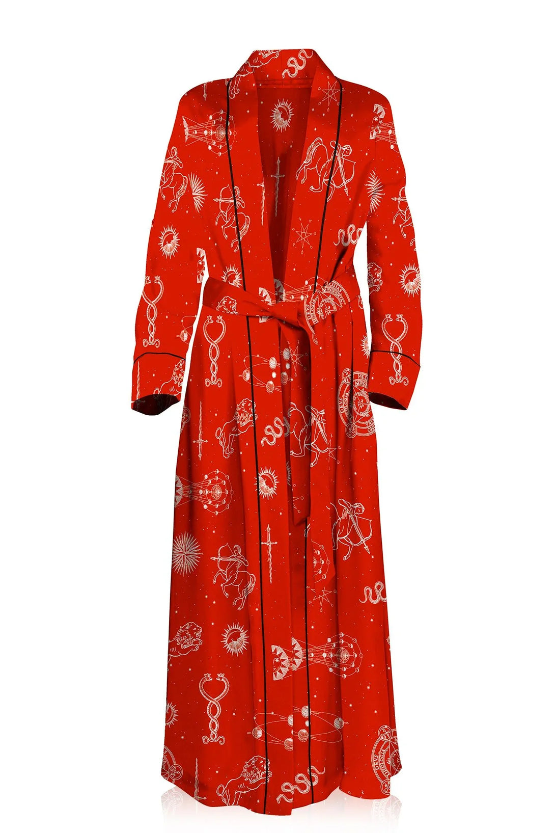 womens-elegant-style, stylish-red-robe, kimono-ladies-wear, comfortable-duster-robe, fashionable-lightweight-robe
