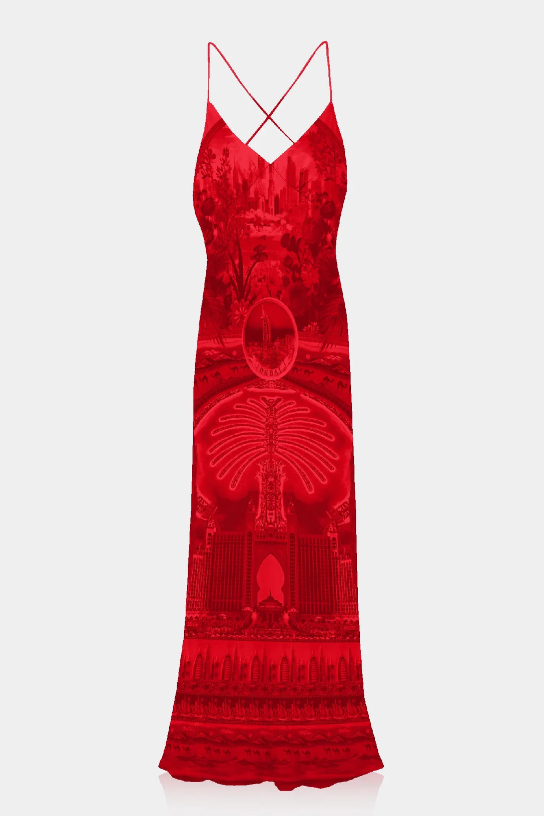 red midi sun dress Red Halter Midi Casual Summer Dress with Pockets Winterberry Red / XSmall