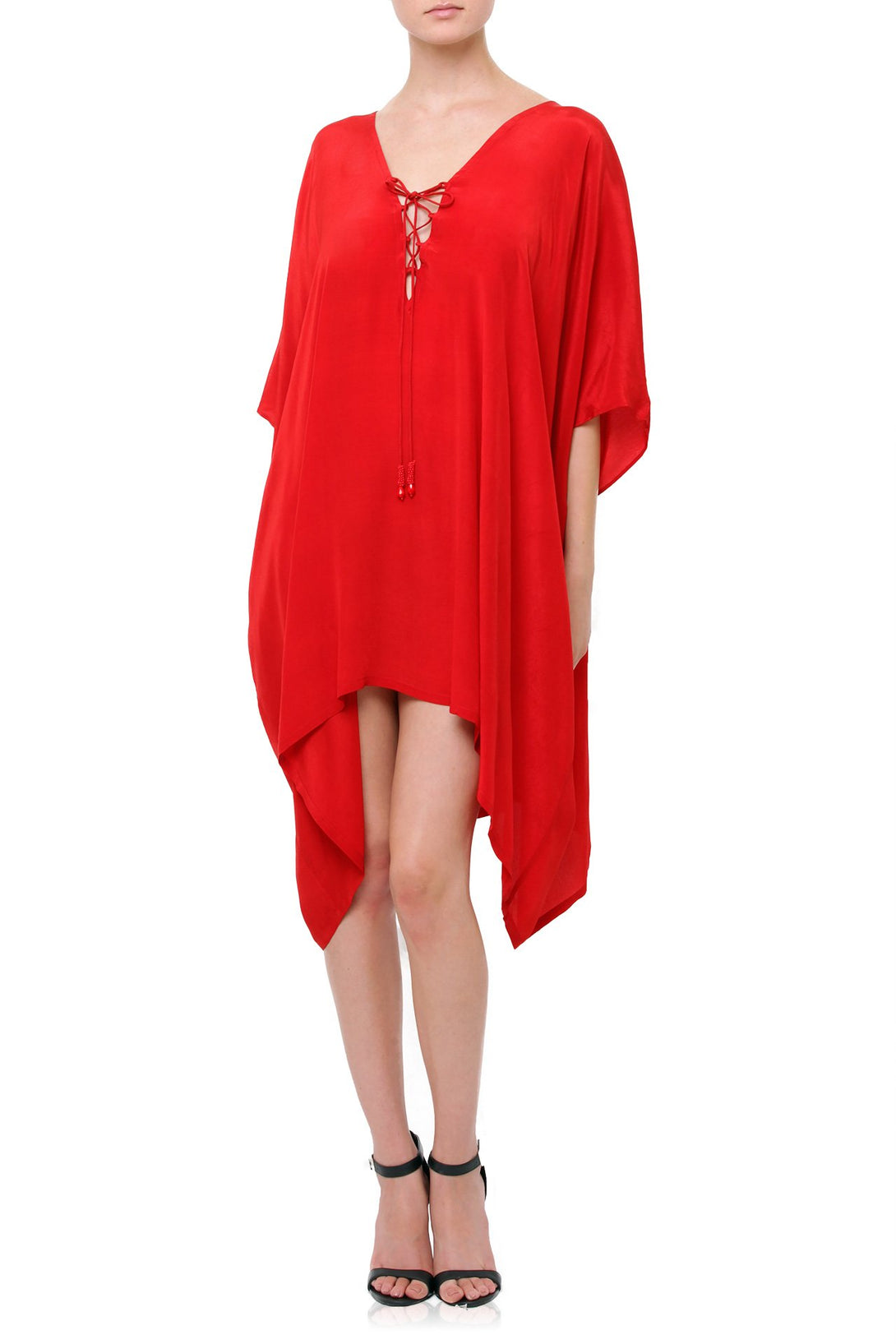  red formal dress short, kaftan for women, Shahida Parides, sexy short frock, sleeveless dress mini, designer mini dress,