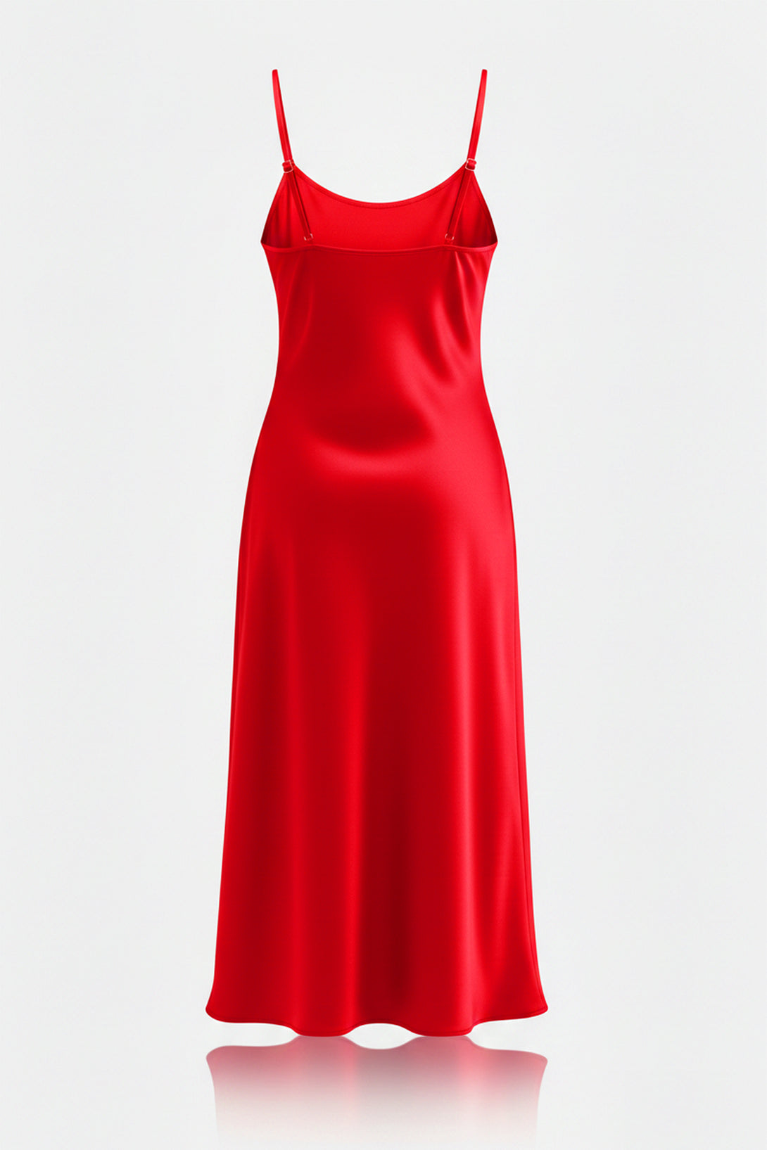 dress evening style midi S Classic Red Satin Slip Dress – Bias Cut Evening Dress for Wedding Guest & Reception Wear