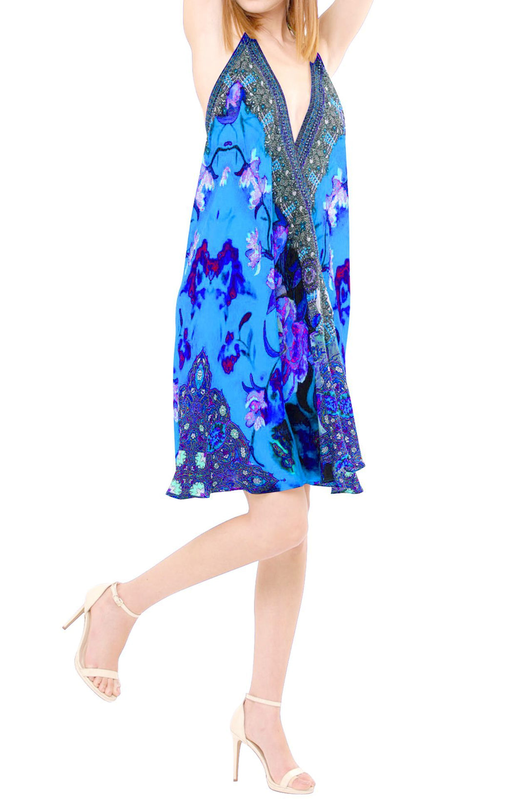  dark blue mini dress, Shahida Parides, sexy mini dresses for women, sleeveless mini dress,