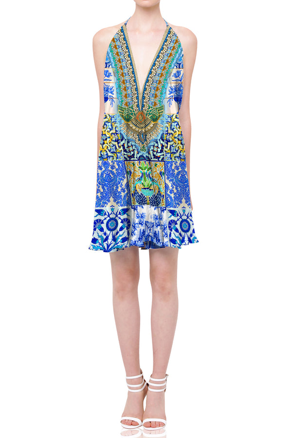  royal blue mini dress, Shahida Parides, sexy short dresses, short sleeveless dress,