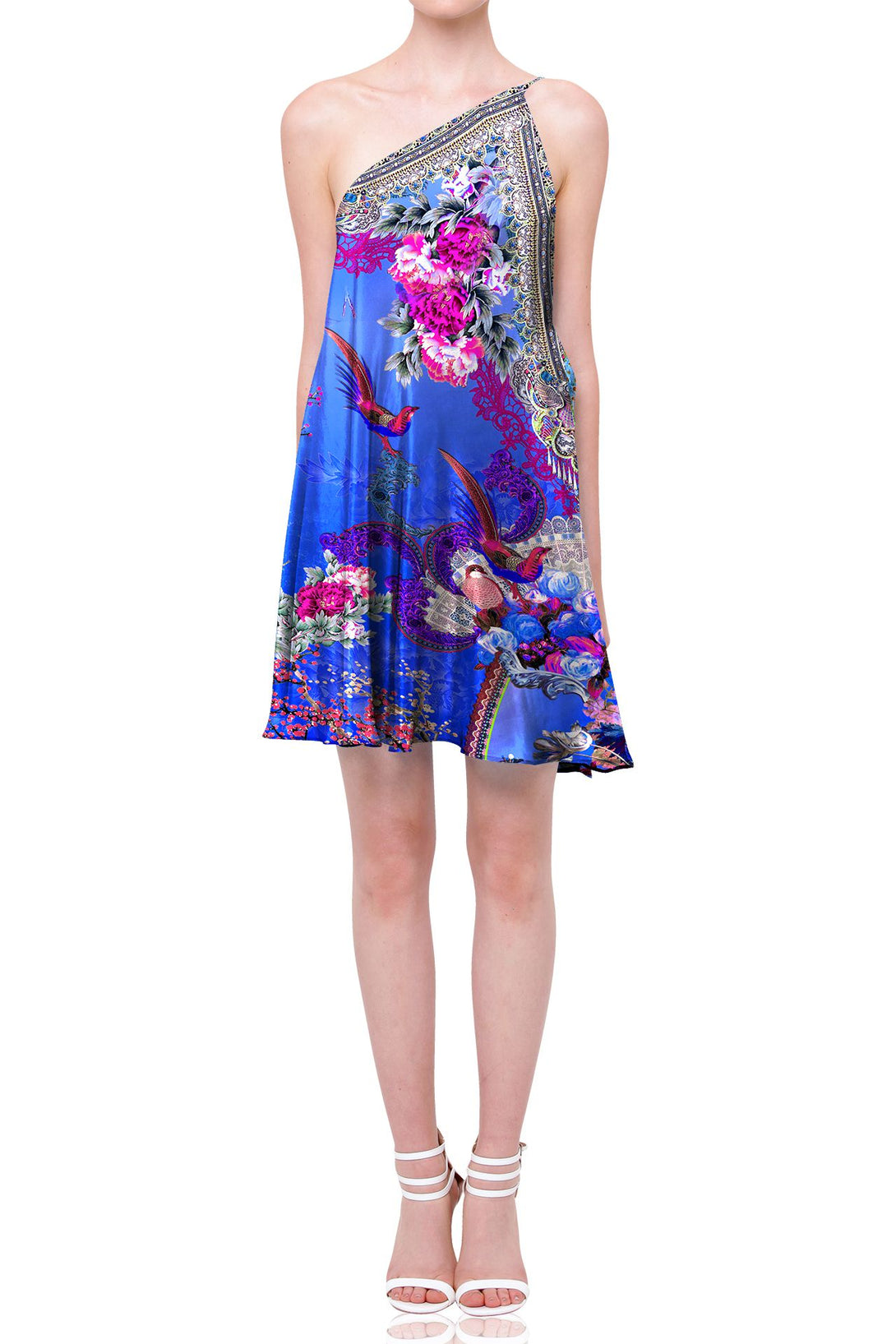  blue short dress, Shahida Parides, cute mini dresses, short sleeveless summer dresses,
