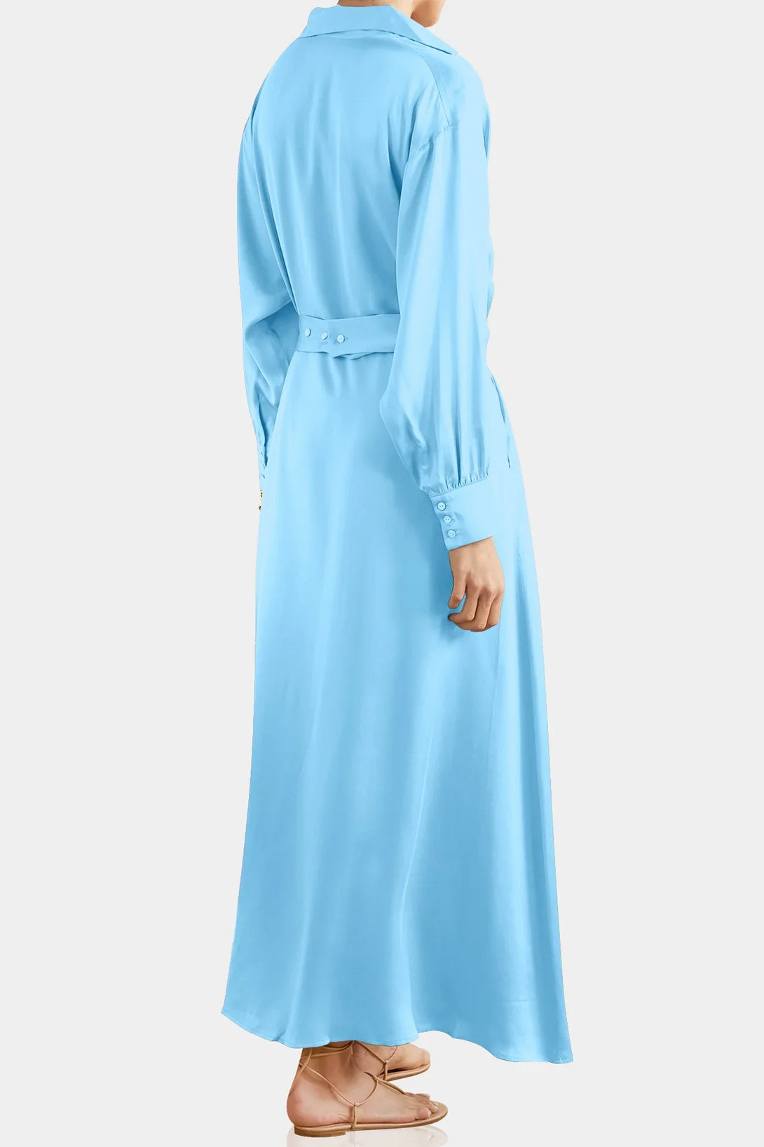 ladies maxi shirt dress Bigersell Birthday Dress Summer Female Button-Donw Long Sleeve Maxi Shirt Dress Style D-18 Ladies Dresses Casual Plus Size Summer Dresses , Army Green