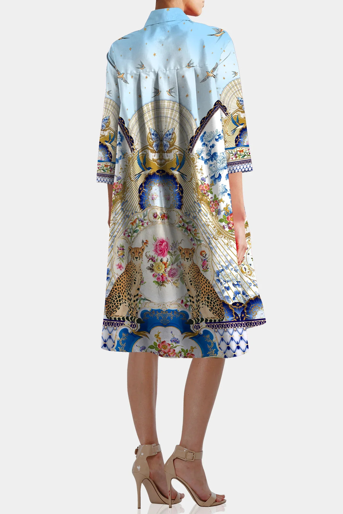 women's shirt dress midi, Shahida Parides, midi shirt dress women, ladies blue dress shirt,