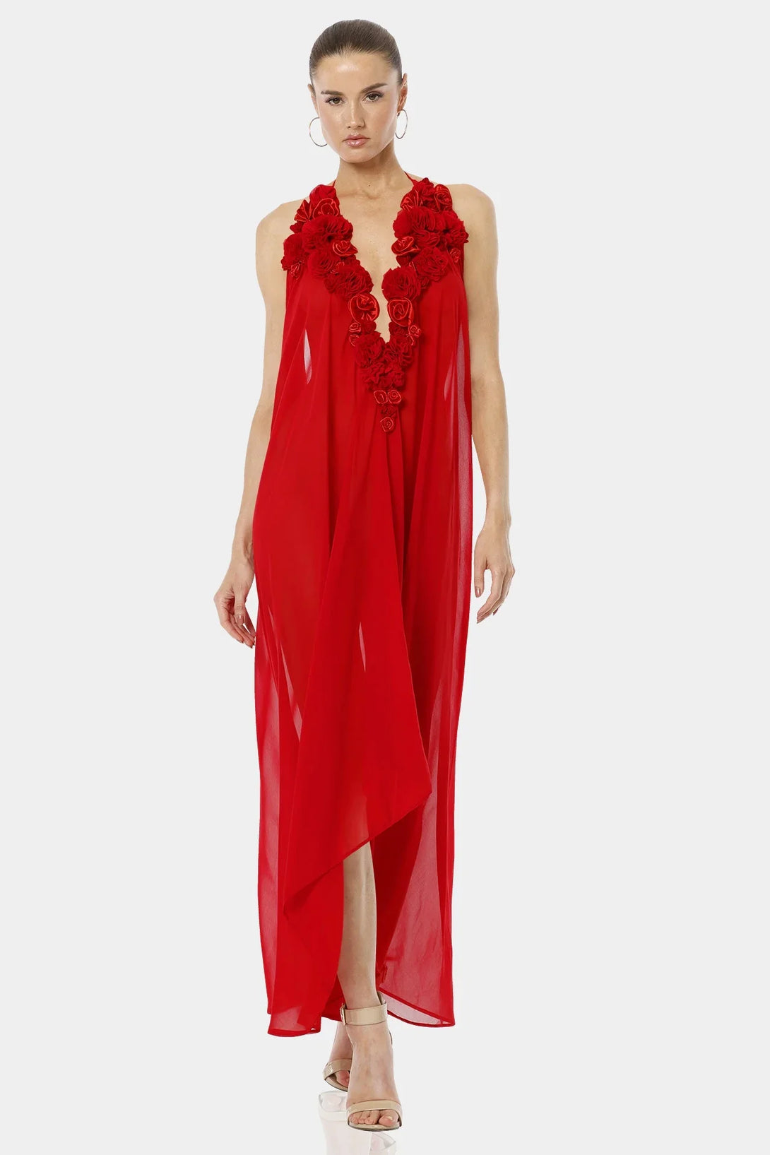 strapless open back dress Strapless Side Slit Red Satin Long Prom Dresses with Train, Strapless –  Shiny Party