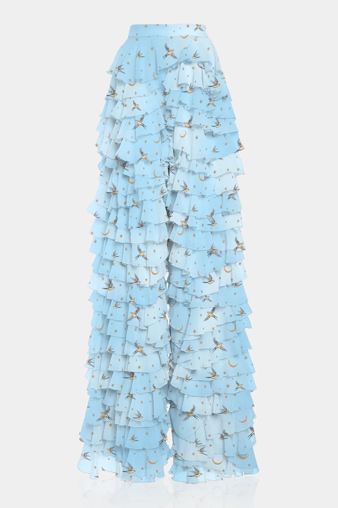 Designer Frilly Pants | Women's Ruffle Bottom Pants - Shahida Parides