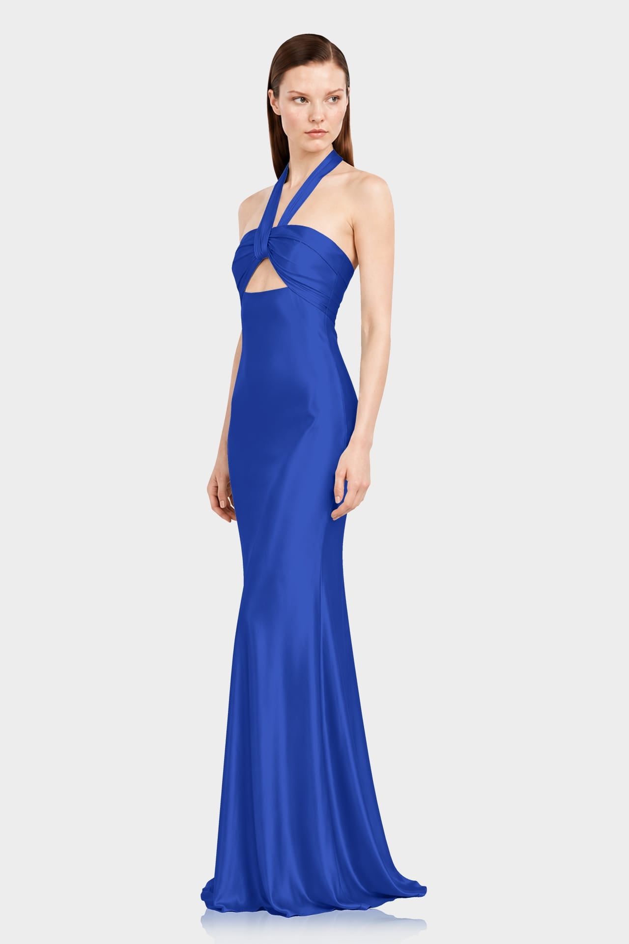 sapphire satin dress Sapphire Seascape Satin Maxi Dress Sunset Size S from Hello Molly