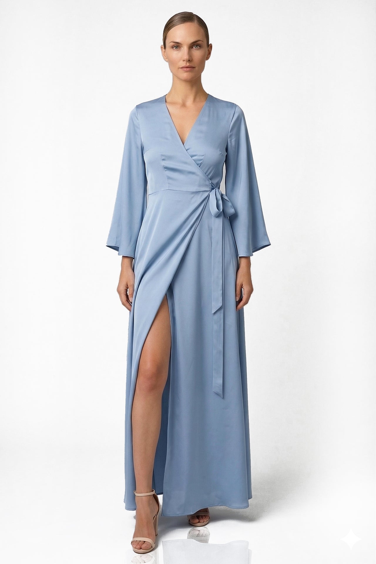 powder blue bridesmaid dresses S Long Sleeve Floor Length Dress YGroup_kaylanie-strapless-sequin-mini-dress The Six Stories Bridesmaid L'atiste by Amy Plus Color:Gray #1