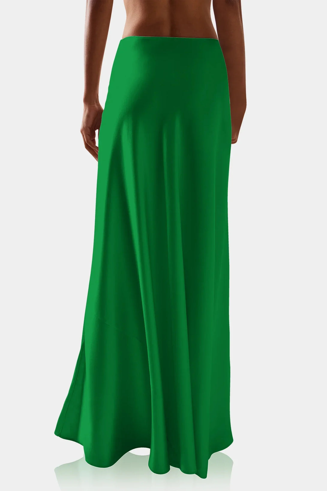 Shahida Parides, silk skirt green, skirt long skirt, long skirt