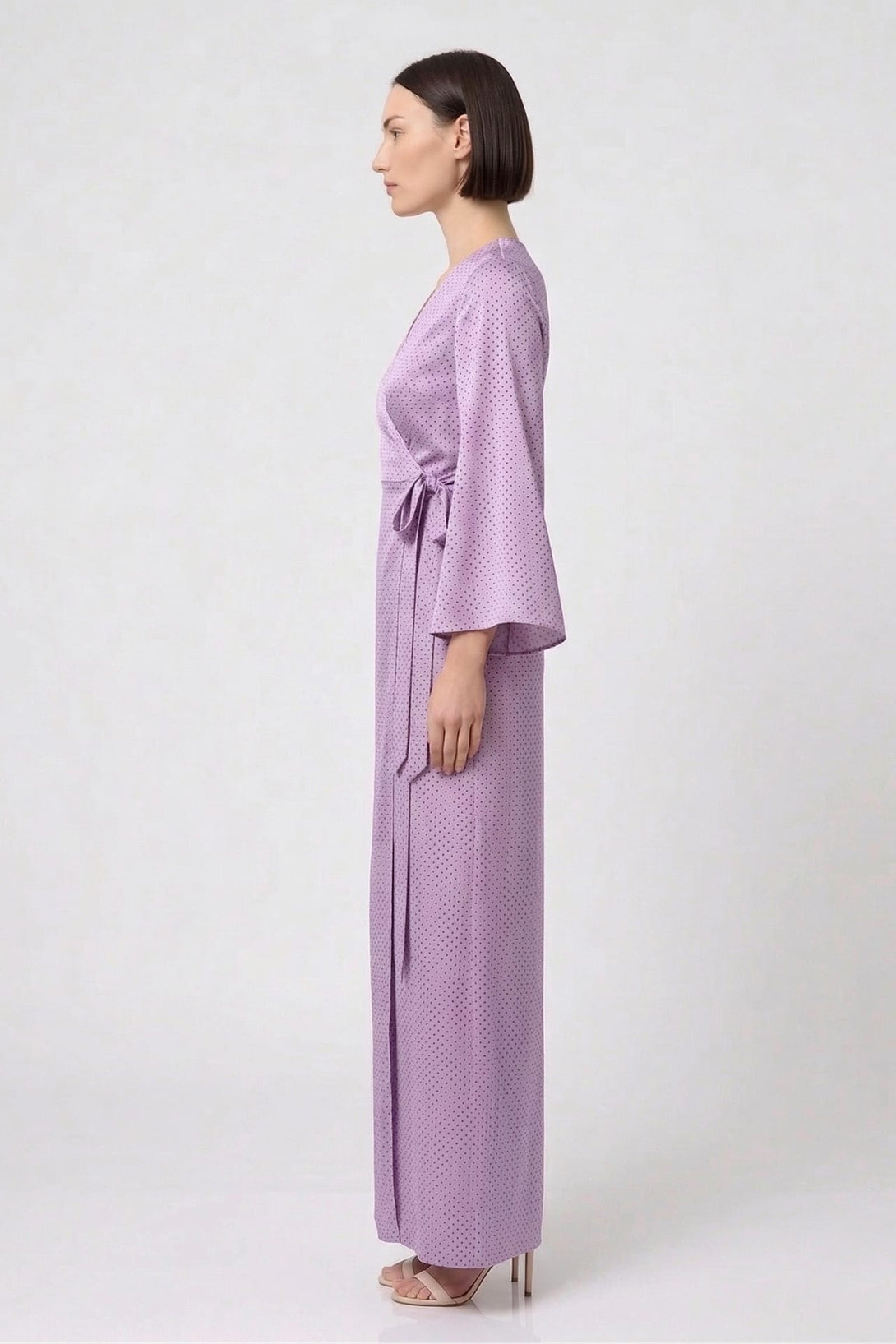 purple maxi wrap dress Linen Double Wrap Maxi Dress, Purple Wrap Dress with Pockets, Linen Dress for Women, Boho Linen Clothing, Handmade Bridesmaid Dress, 2XL / Blue Green