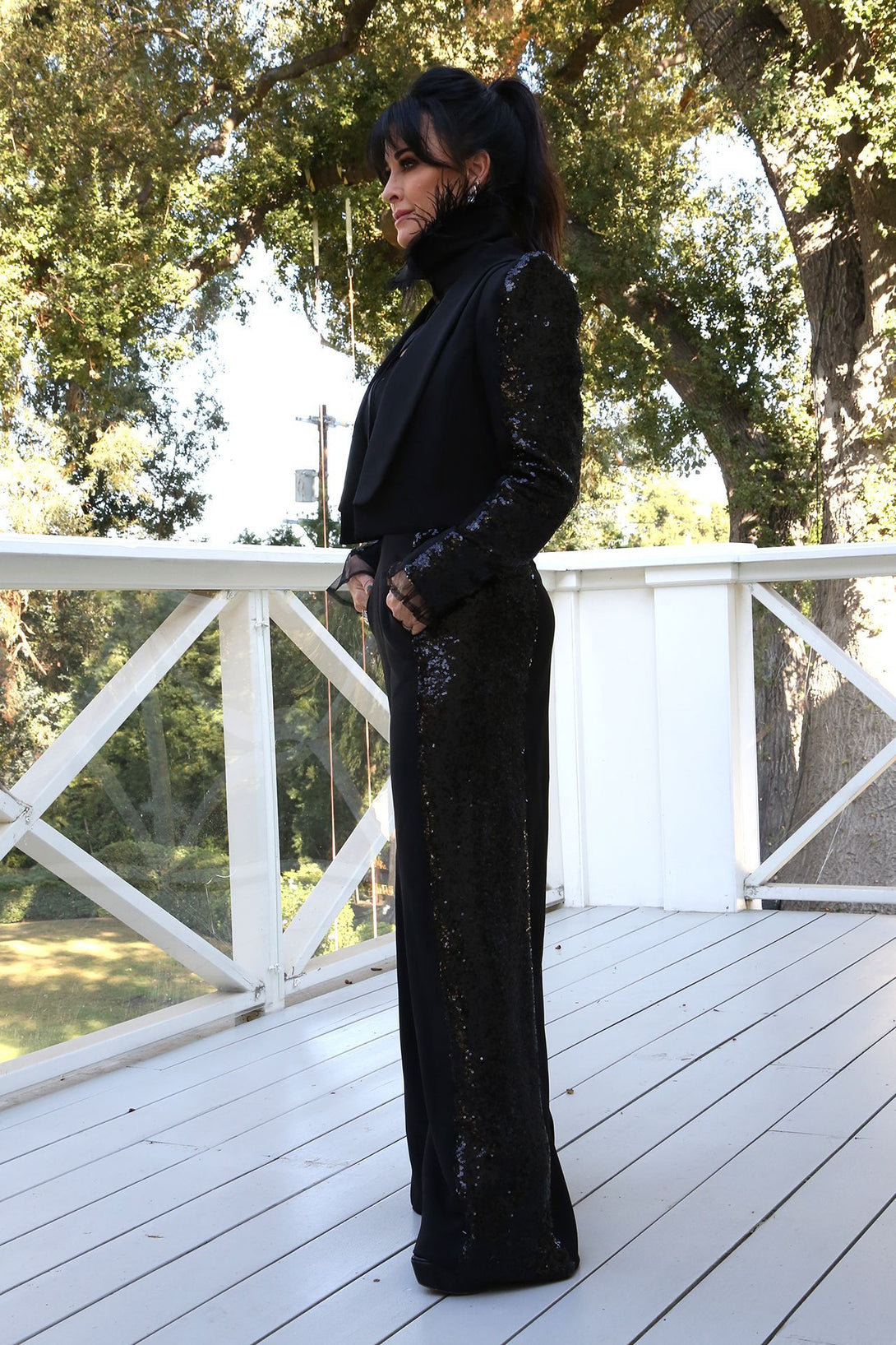 "Shahida Parides" "body suit sequin" "sequin blazer suit womens" "sequin pant suit for women"