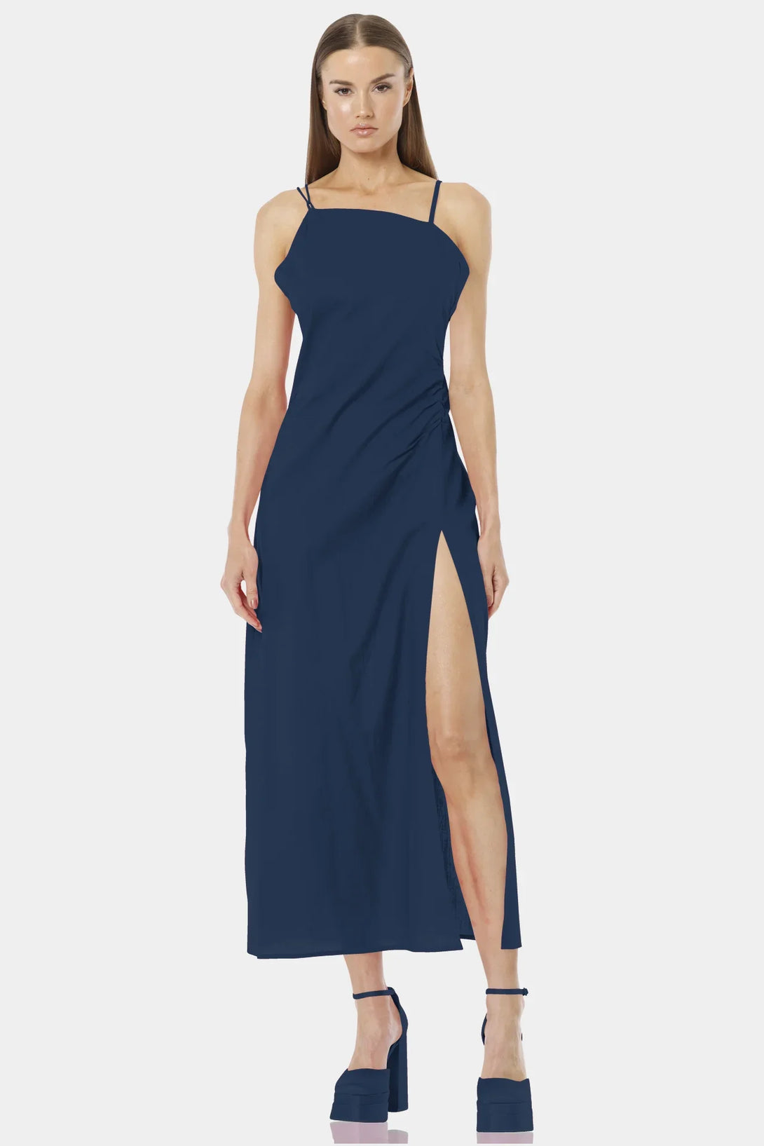 S Blue Long Western Dresses S Blue Long Western Dresses