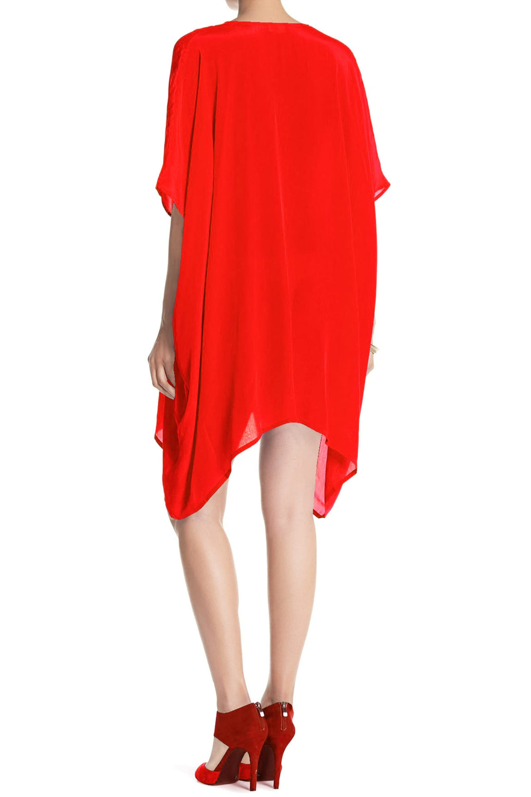  red satin mini dress, short kaftan, Shahida Parides, sexy mini dresses for women, embellished mini dress,
