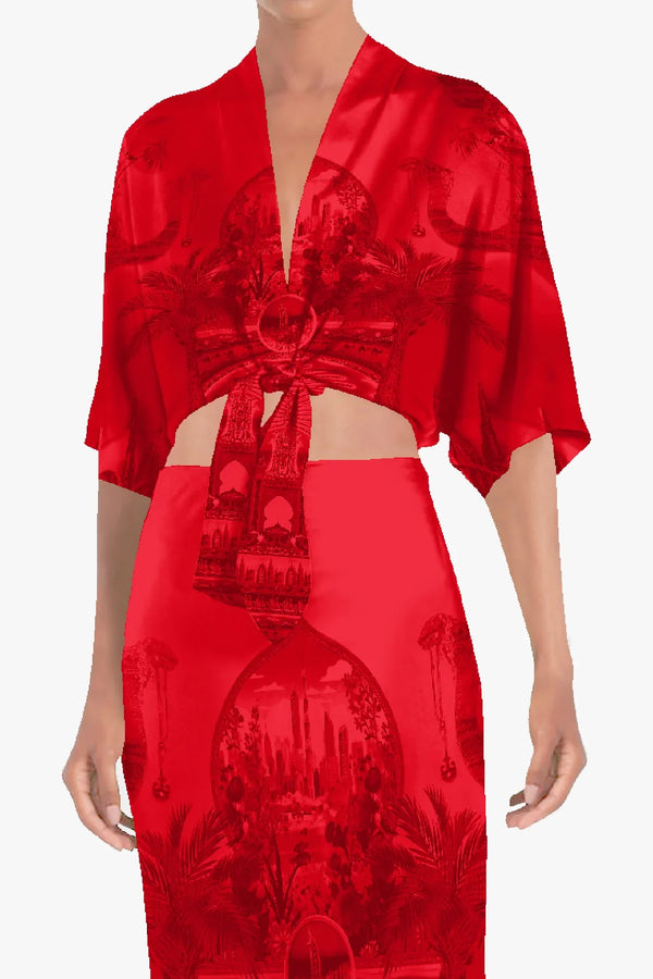 Dubai Print Summer Blouses for Women