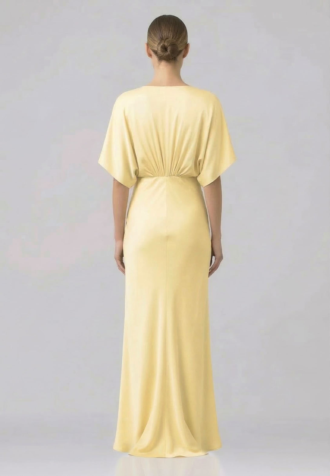 wayf champagne dress Wayf | Dresses | Wayf Angelina Slit Wrap Bridesmaid Maxi Dress Beige Tan Champagne Xxs