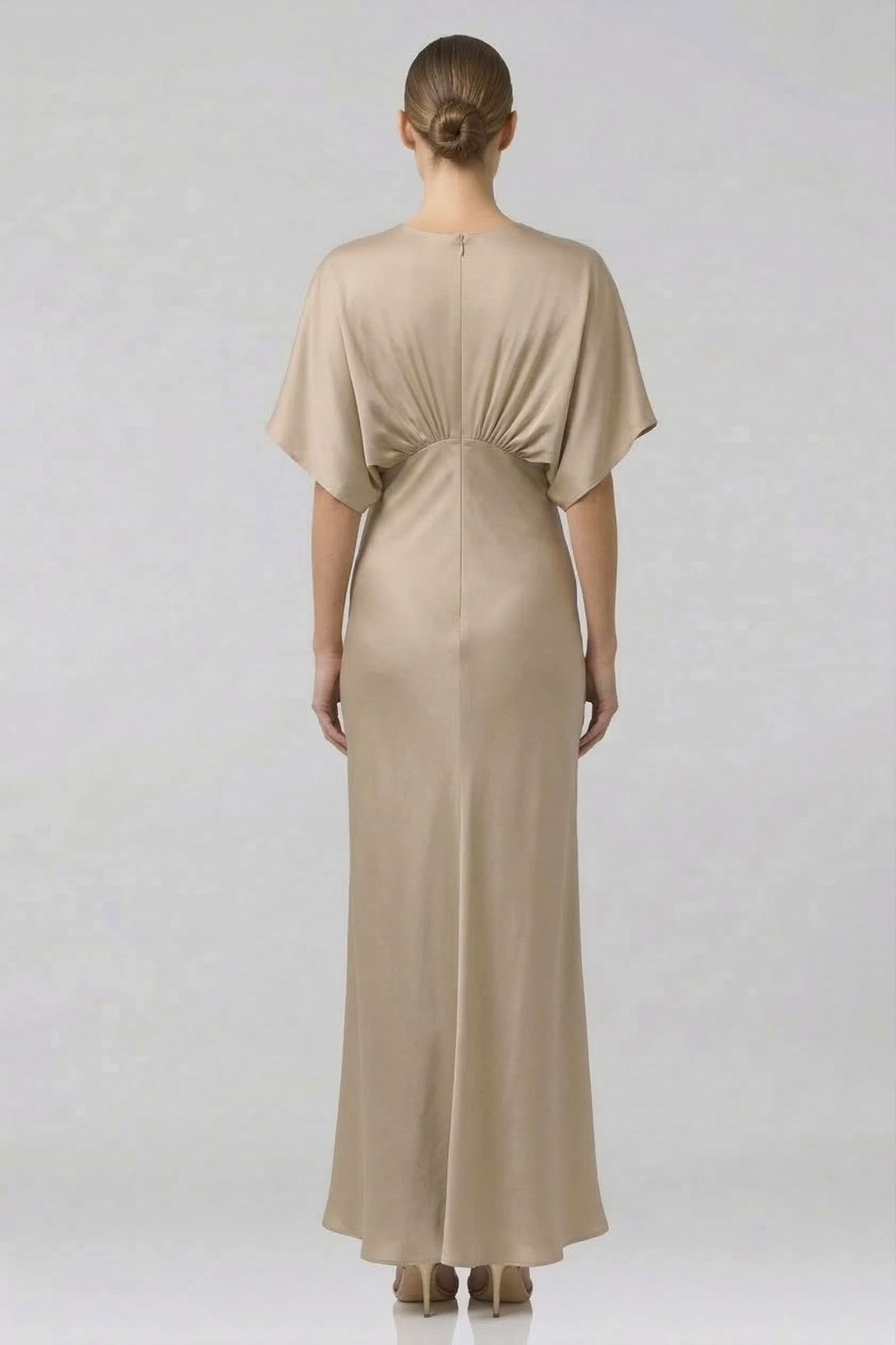 flutter sleeve bridesmaid dress Dusty Rose Bridesmaid Dress Crepe Size XS