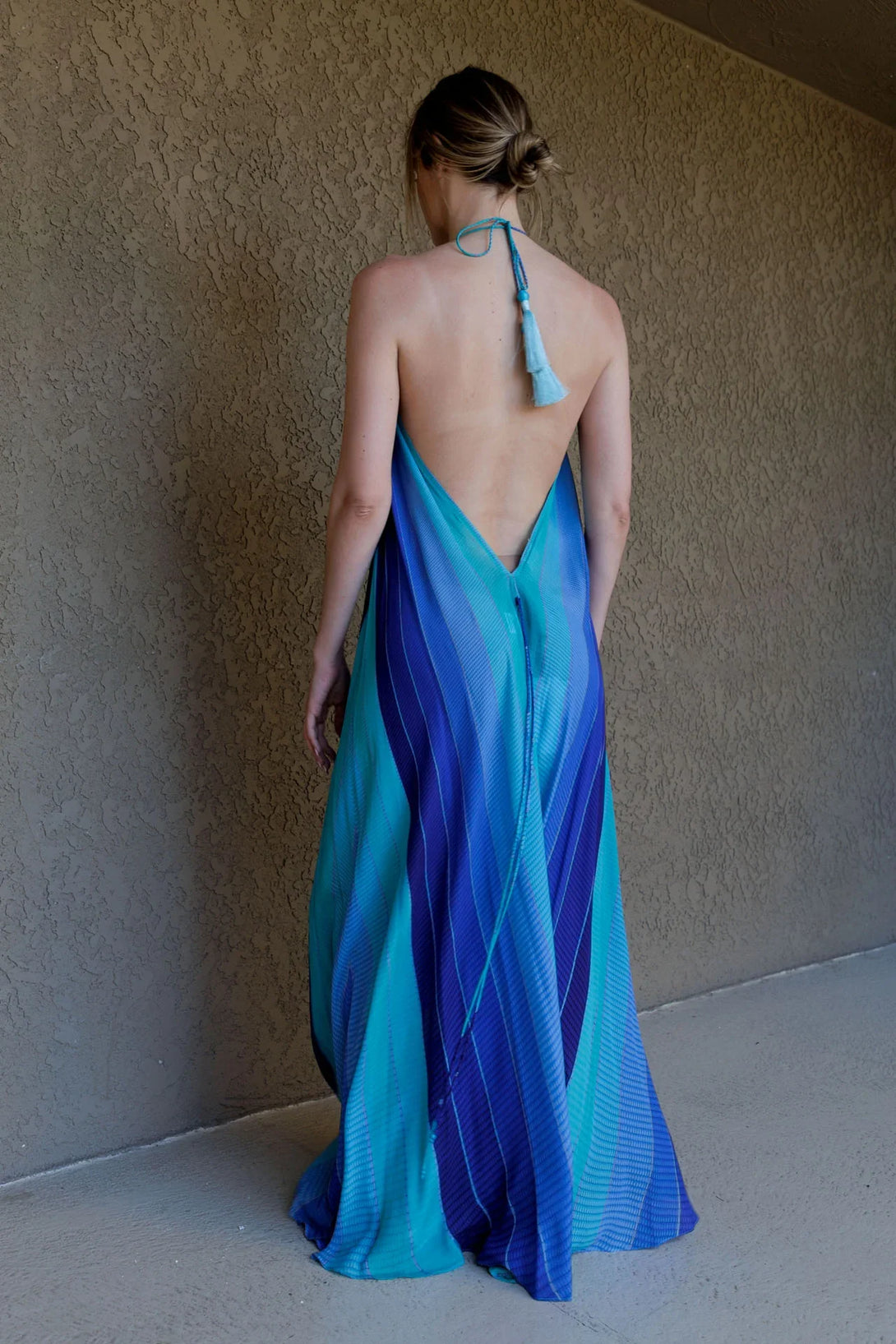 Ocean Ombre Halter Maxi Dress | Shahida  Shahida Parides