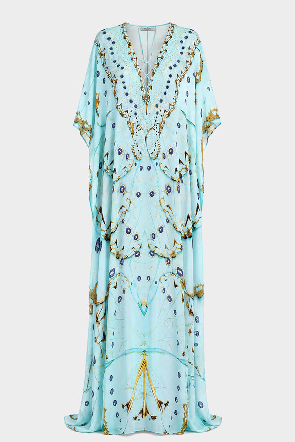 summer beach kaftan dresses One Size For Vacation Size:L (UK14) making every kaftan unique Josey Backless Wedding Guest Dresses