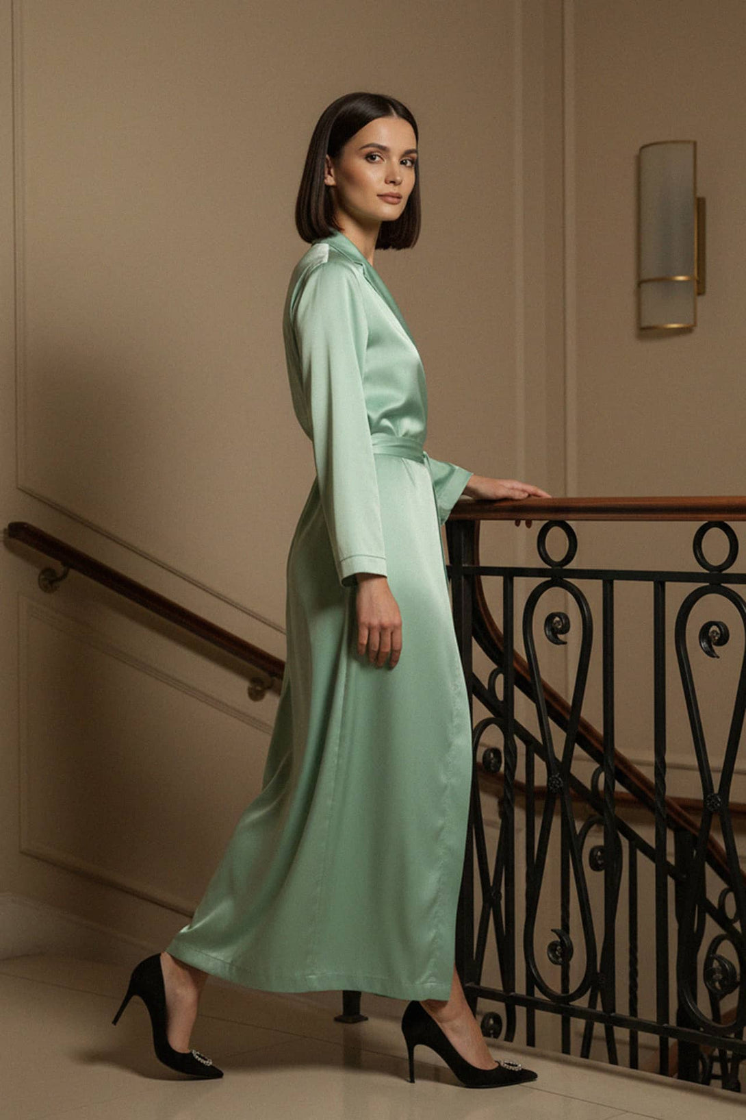 Designer Wrap Dresses For Women | Green Dress Wrap | Kyle X Shahida Shahida Parides Designer Wrap Dresses For Women | Green Dress Wrap | Kyle X Shahida Shahida Parides