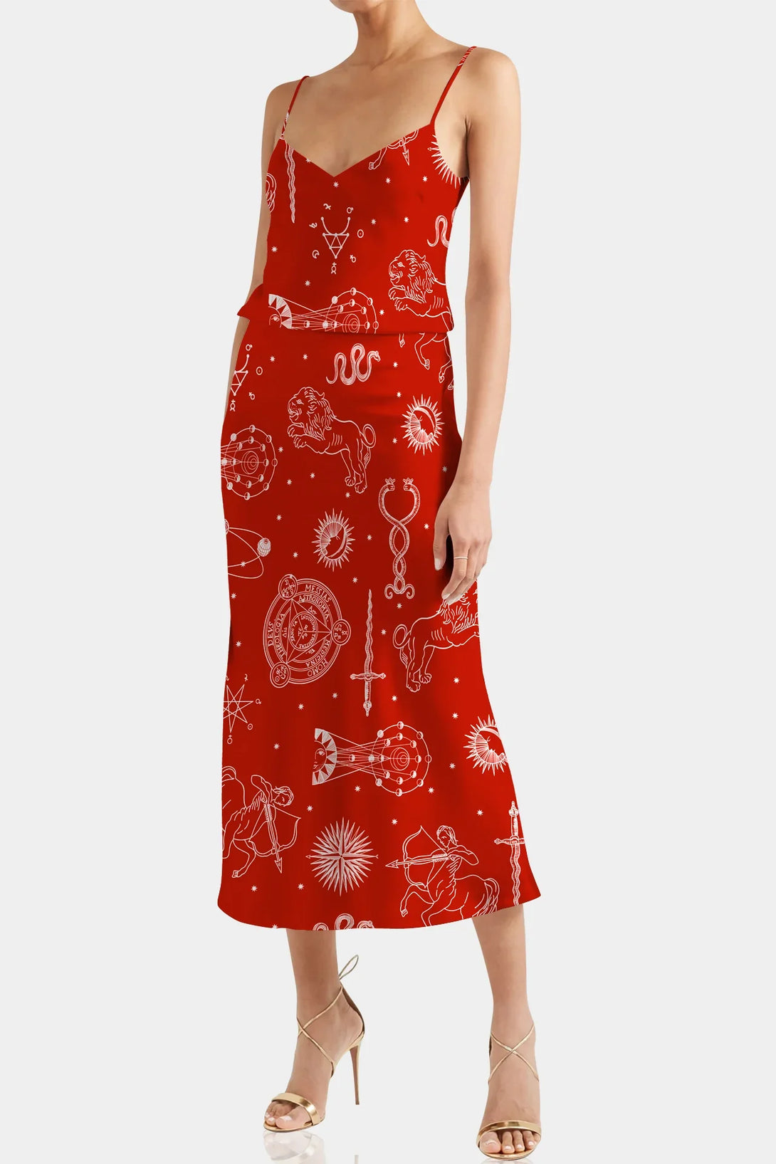 red midi pencil dress Red Midi Skirt