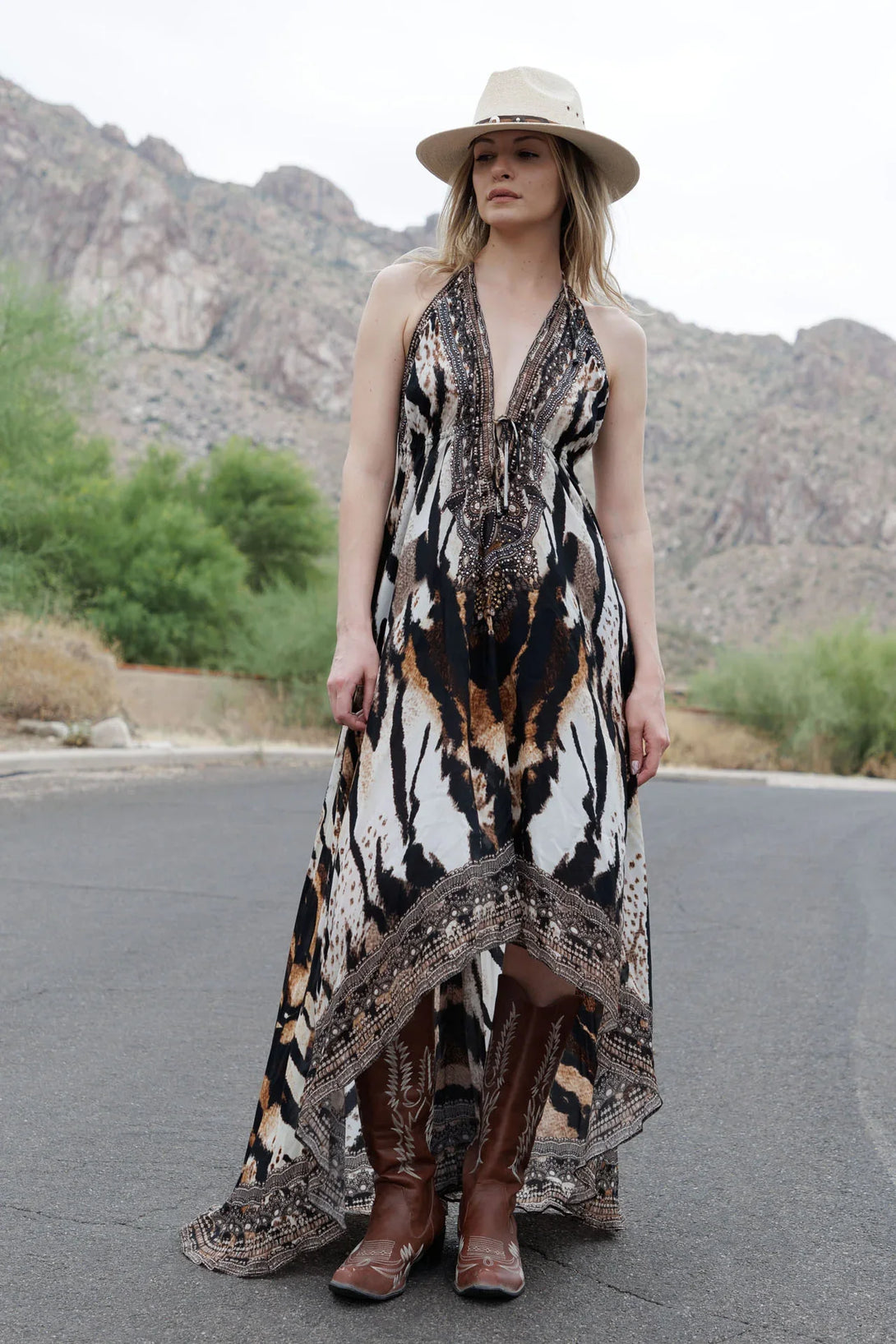 tiger maxi dress Shahida Parides - Long Cocktail Dresses