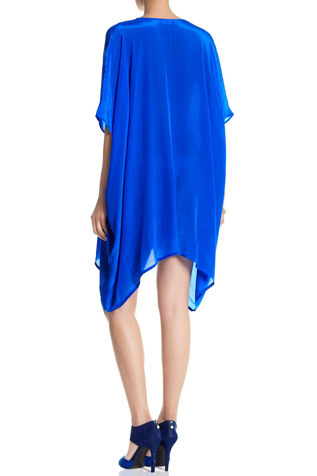  mini dress blue, Shahida Parides, silk caftans,short sleeveless summer dresses, cute mini dresses,
