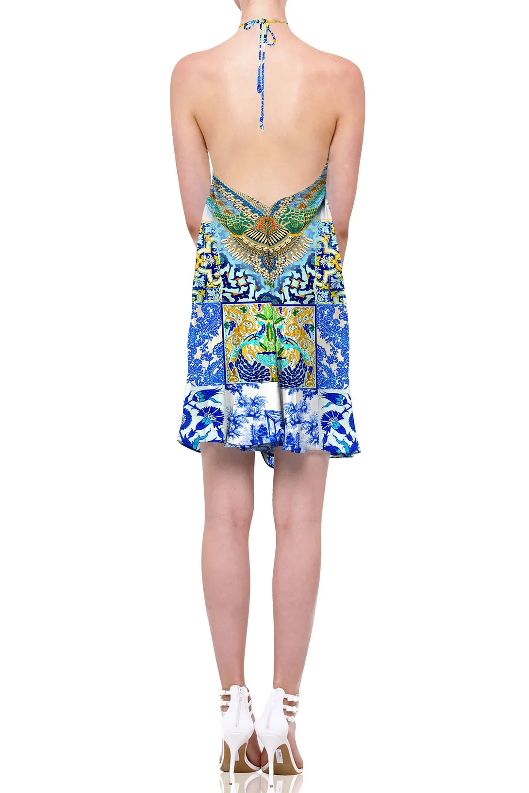 Designer Mini Dress Royal Blue | Cute Short Dresses | Shahida Parides