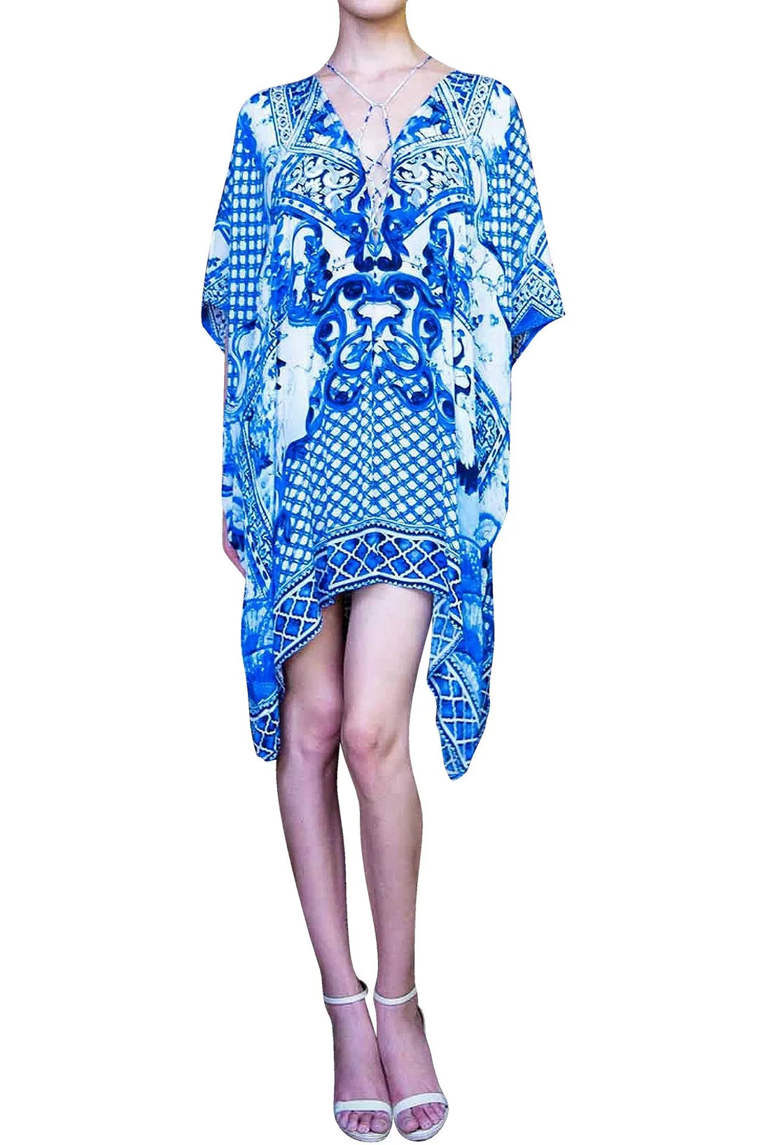  caftans for women, Shahida Parides, casual mini dress, backless short dress,