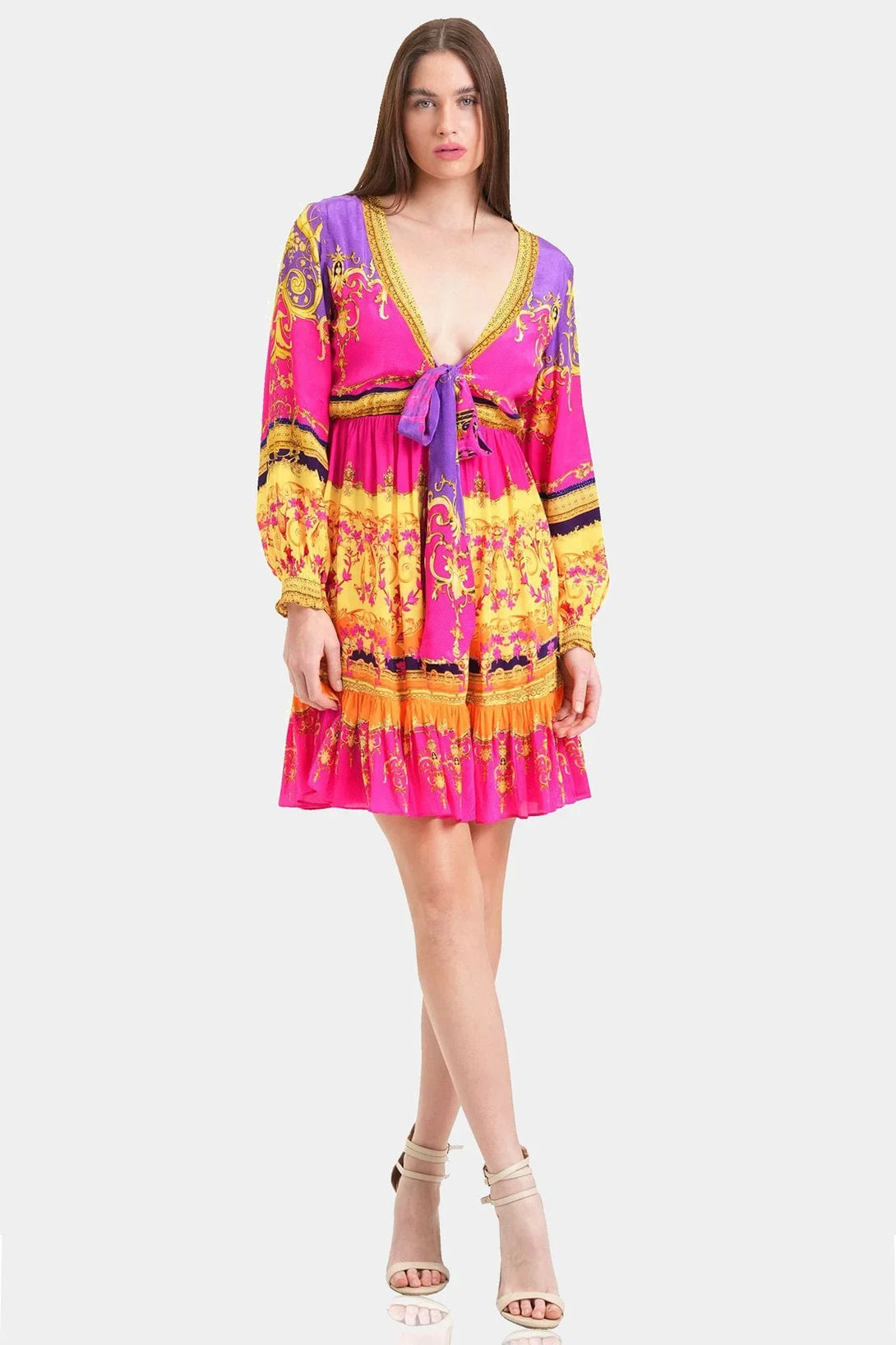 Designer Bright Pink Mini Dress | Classy Mini Dress | Shahida Parides Small Designer Bright Pink Mini Dress | Classy Mini Dress | Shahida Parides Small